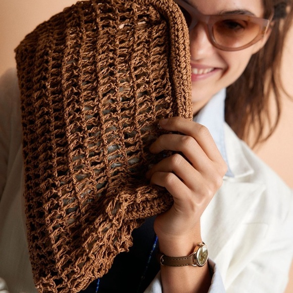 NWT Free People Sand Bound Clutch in Tan - Picture 2 of 7